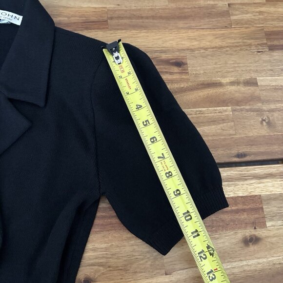 St. John Knit Dress Gold Tone Buttons Women’s Sz 6 Career Old Money Capsule - Picture 10 of 16